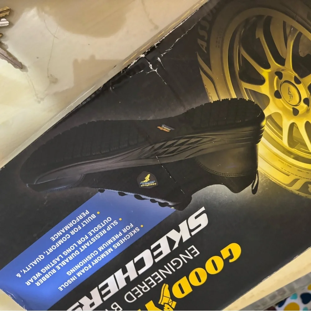 Women’s Skechers x Goodyear GBS Moja slip resistant Black Sneakers Sz 8 New